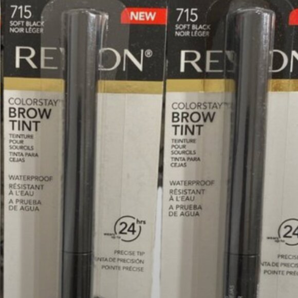 Lot of 2 Revlon Colorstay Brow Tint 715 SOFT BLACK - Picture 2 of 4